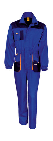 Result LITE Coverall, Royal/Navy/Orange, XL bedrucken, Art.-Nr. 921333885