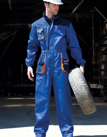 Result LITE Coverall, Grey/Black/Orange, L bedrucken, Art.-Nr. 921331824