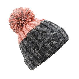 Beechfield Apres Beanie, Graphite Grey/Blush, One Size bedrucken, Art.-Nr. 921691980