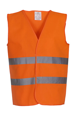 Yoko Fluo 2 Bands Waistcoat, Fluo Orange, M bedrucken, Art.-Nr. 925774054