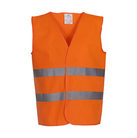 Yoko Fluo 2 Bands Waistcoat, Fluo Orange, M bedrucken, Art.-Nr. 925774054