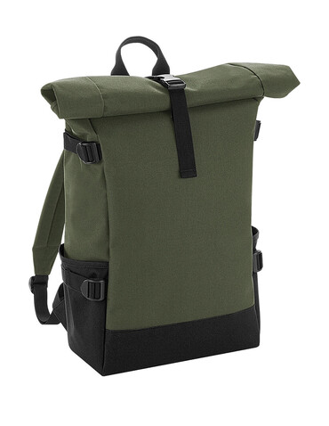 Bag Base Block Roll-Top Backpack, Olive Green/Black, One Size bedrucken, Art.-Nr. 926295590