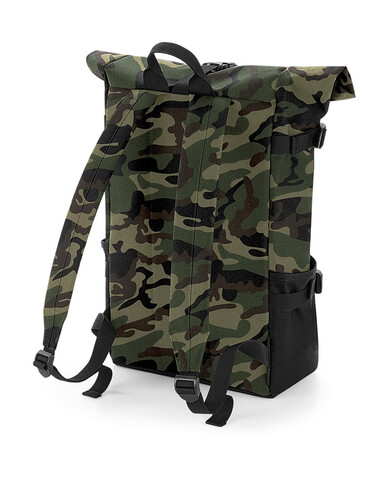 Bag Base Block Roll-Top Backpack, Olive Green/Black, One Size bedrucken, Art.-Nr. 926295590