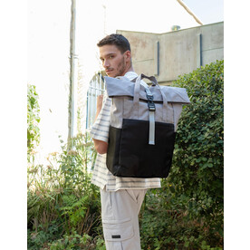 Shugon Ruby Roll-Up Laptop Backpack, Black/Light Grey, One Size bedrucken, Art.-Nr. 927381510