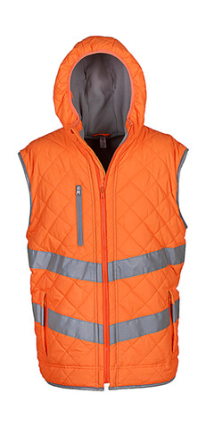 Yoko Fluo Kensington Hooded Gilet, Fluo Orange, XL bedrucken, Art.-Nr. 927774056 Yoko Fluo Kensington Hooded Gilet, Fluo Orange, XL bedrucken, Art.-Nr. 927774056