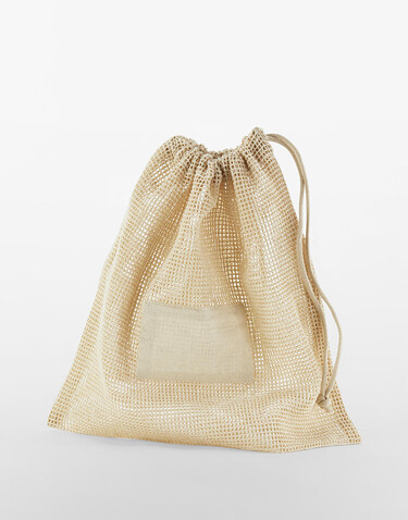 Westford Mill Organic Cotton Mesh Sacks, Natural, L bedrucken, Art.-Nr. 928280085