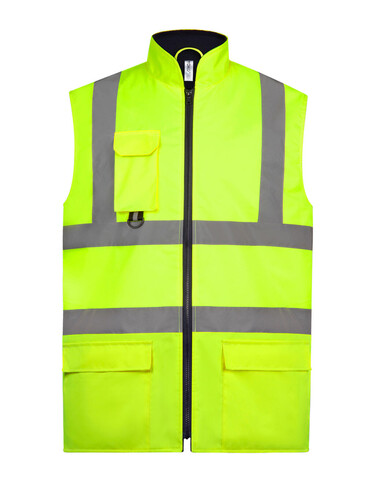 Yoko Fluo Bodywarmer, Fluo Yellow, XL bedrucken, Art.-Nr. 930776056