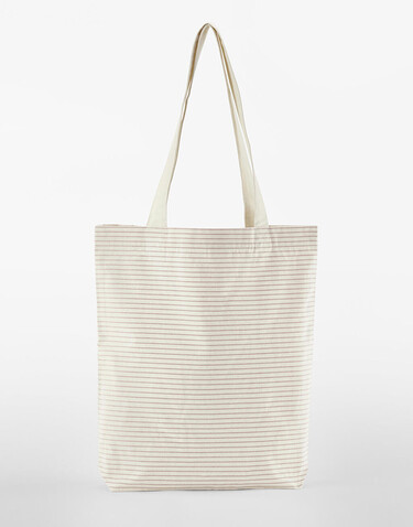Westford Mill Striped Organic Cotton Tote, Red Stripe, One Size bedrucken, Art.-Nr. 932284080