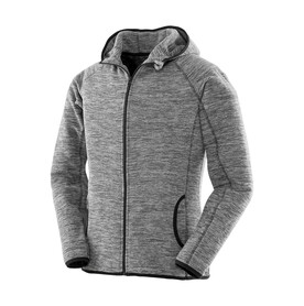Result Women`s Microfleece Hoodi, Marl Grey/Black, XS bedrucken, Art.-Nr. 932331482