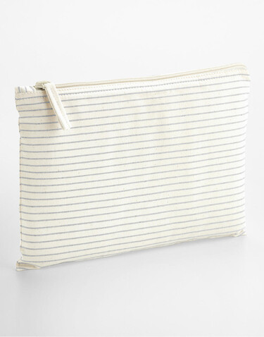 Westford Mill Striped Organic Cotton Accessory Pouch, Red Stripe, S bedrucken, Art.-Nr. 933284083