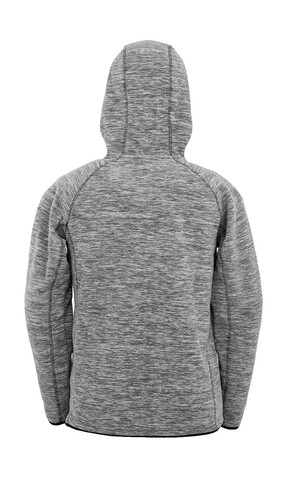 Result Men`s Microfleece Hoodi, Marl Grey/Black, M bedrucken, Art.-Nr. 933331484