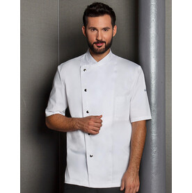 Karlowsky Chef Jacket Gustav Short Sleeve, White, 46 (S) bedrucken, Art.-Nr. 935670001