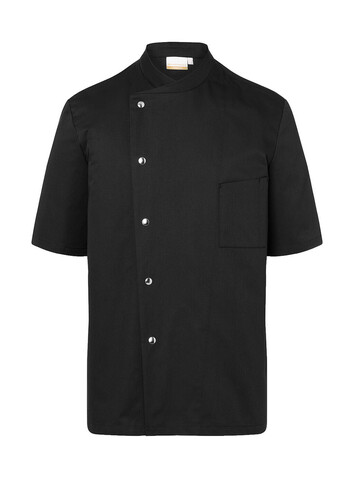 Karlowsky Chef Jacket Gustav Short Sleeve, Black, 54 (L) bedrucken, Art.-Nr. 935671015