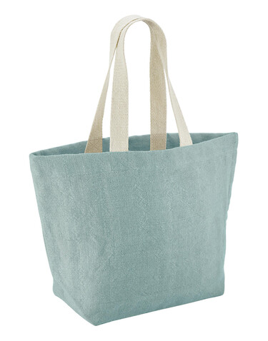 Westford Mill Soft Washed Jute Beach Bag, Duck Egg Blue, One Size bedrucken, Art.-Nr. 936283160
