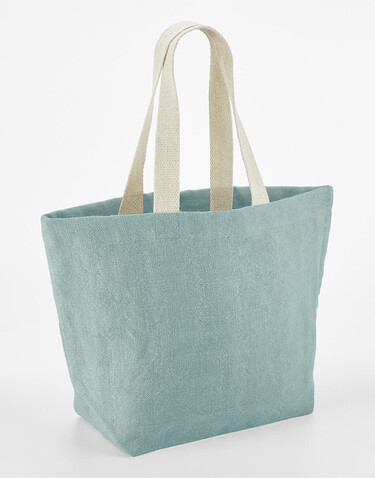 Westford Mill Soft Washed Jute Beach Bag, Duck Egg Blue, One Size bedrucken, Art.-Nr. 936283160