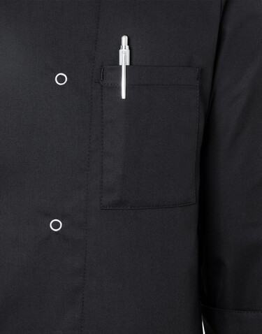 Karlowsky Chef Jacket Basic Unisex, Black, 5XL bedrucken, Art.-Nr. 936671010