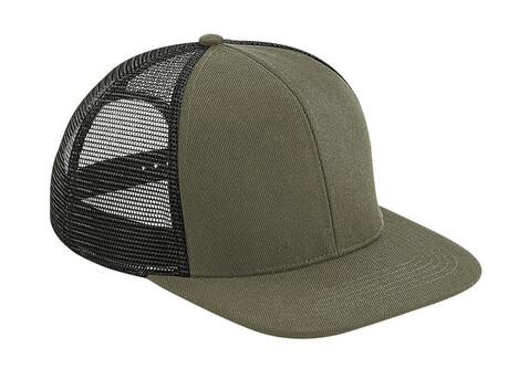 Beechfield Original Flat Peak 6 Panel Trucker, Olive Green/Black, One Size bedrucken, Art.-Nr. 936695590 Beechfield Original Flat Peak 6 Panel Trucker, Olive Green/Black, One Size bedrucken, Art.-Nr. 936695590