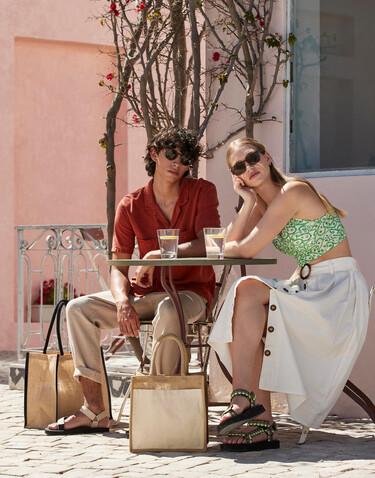 Westford Mill Natural Starched Jute Classic Shopper, Natural/Olive Green, One Size bedrucken, Art.-Nr. 937280800 Westford Mill Natural Starched Jute Classic Shopper, Natural/Olive Green, One Size bedrucken, Art.-Nr. 937280800