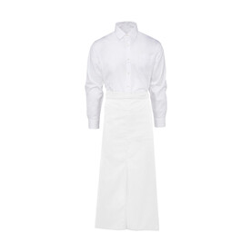 SG ACCESSORIES - BISTRO BERLIN Long Bistro Apron with Vent and Pocket, White, One Size bedrucken, Art.-Nr. 941590000