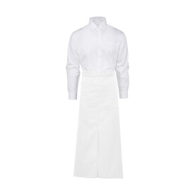 SG ACCESSORIES - BISTRO BERLIN Long Bistro Apron with Vent and Pocket, White, One Size bedrucken, Art.-Nr. 941590000
