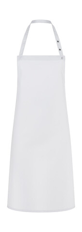 Karlowsky Bib Apron Press Stud Santorini, White, One Size bedrucken, Art.-Nr. 941670000