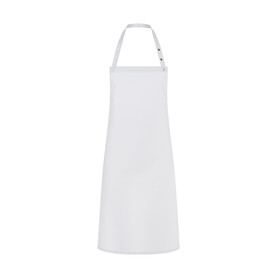 Karlowsky Bib Apron Press Stud Santorini, White, One Size bedrucken, Art.-Nr. 941670000