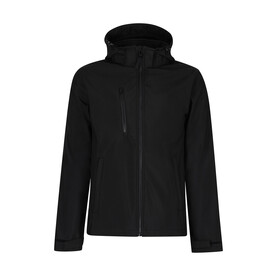Regatta Venturer 3-Layer Hooded Softshell Jacket, Black, S bedrucken, Art.-Nr. 948171013