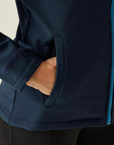 Regatta Women`s Venturer 3-Layer Hooded Softshell Jacket, Black, 10 (36) bedrucken, Art.-Nr. 949171013