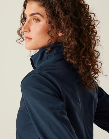Regatta Women`s Venturer 3-Layer Hooded Softshell Jacket, Black, 10 (36) bedrucken, Art.-Nr. 949171013