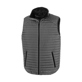 Result Thermoquilt Gilet, Grey/Black, XS bedrucken, Art.-Nr. 953331402