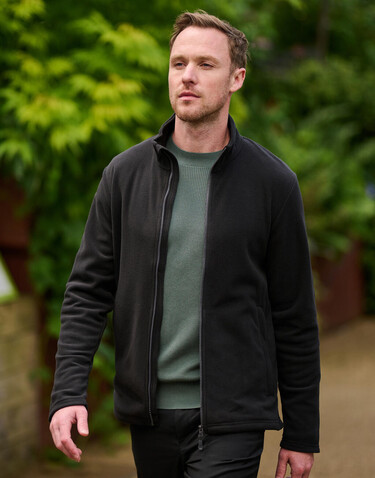 Regatta Honestly Made Recycled Full Zip Microfleece, Black, S bedrucken, Art.-Nr. 954171013