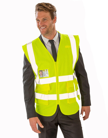 Result Executive Cool Mesh Safety Vest, Fluorescent Orange, S bedrucken, Art.-Nr. 955334053