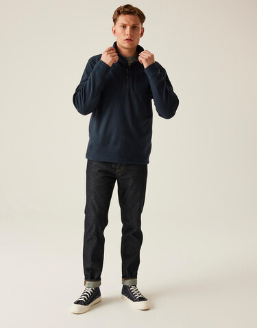 Regatta Honestly Made Recycled Half Zip Fleece, Black, S bedrucken, Art.-Nr. 956171013