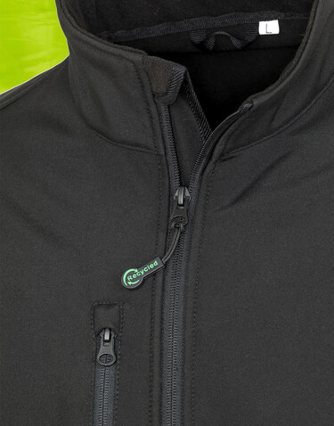 Result Recycled 3-Layer Printable Softshell Jacket, Black, 4XL bedrucken, Art.-Nr. 956331019