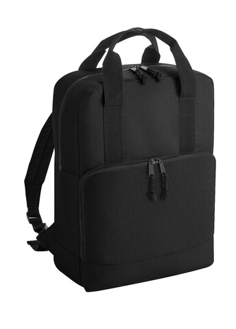 Bag Base Recycled Twin Handle Cooler Backpack, Black, One Size bedrucken, Art.-Nr. 958291010