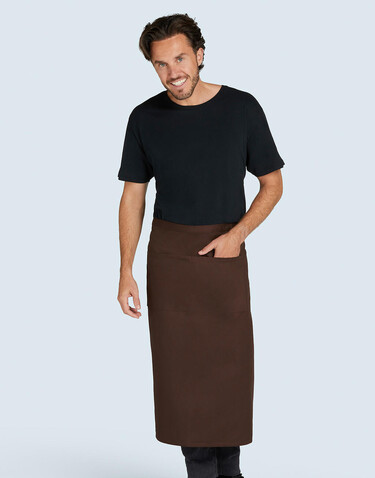 SG ACCESSORIES - BISTRO ROME - Recycled Bistro Apron with Pocket, Brown, One Size bedrucken, Art.-Nr. 958597000