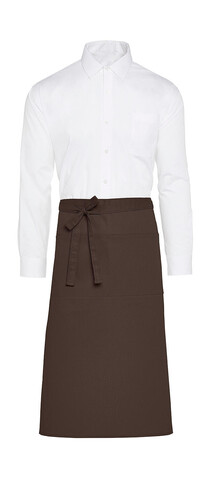 SG ACCESSORIES - BISTRO ROME - Recycled Bistro Apron with Pocket, Brown, One Size bedrucken, Art.-Nr. 958597000