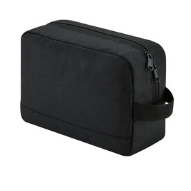 Bag Base Recycled Essentials Wash Bag, Black, One Size bedrucken, Art.-Nr. 961291010