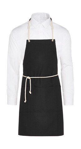 SG ACCESSORIES - BISTRO CORSICA - Cord Bib Apron with Pocket, Black, One Size bedrucken, Art.-Nr. 961591010