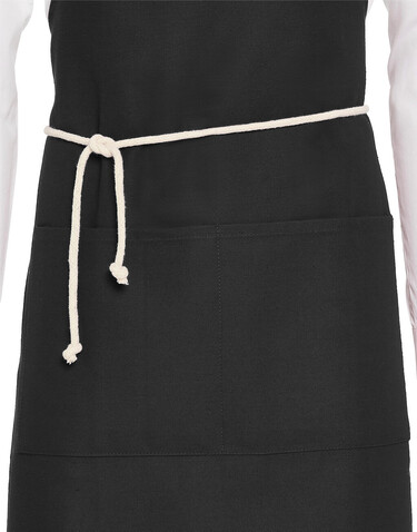 SG ACCESSORIES - BISTRO CORSICA - Cord Bib Apron with Pocket, Black, One Size bedrucken, Art.-Nr. 961591010