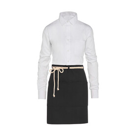 SG ACCESSORIES - BISTRO CORSICA - Cord Bistro Apron with Pocket, Black, One Size bedrucken, Art.-Nr. 962591010