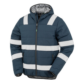 Result Recycled Ripstop Padded Safety Jacket, Navy Blue, S bedrucken, Art.-Nr. 963332003