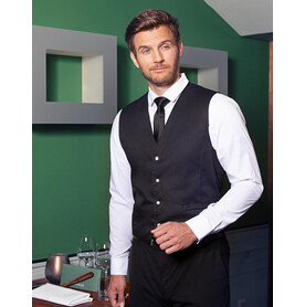Karlowsky Men`s Waistcoat Kai, Black, 46 (S) bedrucken, Art.-Nr. 964671010