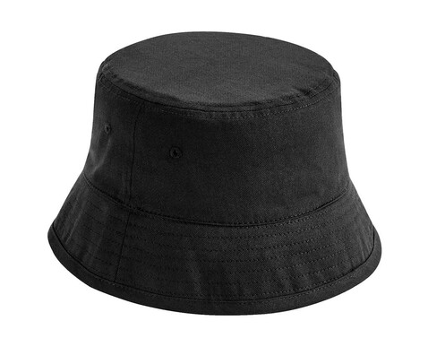 Beechfield Organic Cotton Bucket Hat, Black, S/M (58cm) bedrucken, Art.-Nr. 964691011