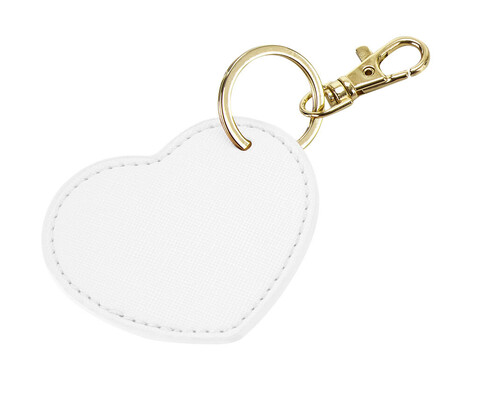 Bag Base Boutique Heart Key Clip, Soft White, One Size bedrucken, Art.-Nr. 966290010