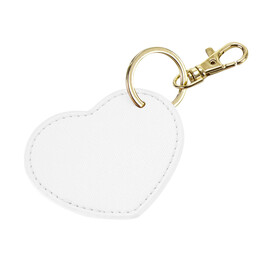 Bag Base Boutique Heart Key Clip, Soft White, One Size bedrucken, Art.-Nr. 966290010