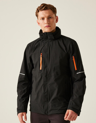 Regatta X-Pro Exosphere II Shell Jacket, Black/Magma, S bedrucken, Art.-Nr. 970171813