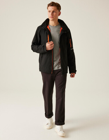 Regatta X-Pro Exosphere II Shell Jacket, Black/Magma, S bedrucken, Art.-Nr. 970171813