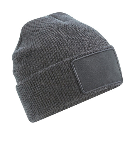 Beechfield Removable Patch Thinsulate™ Beanie, Graphite Grey, One Size bedrucken, Art.-Nr. 974691310