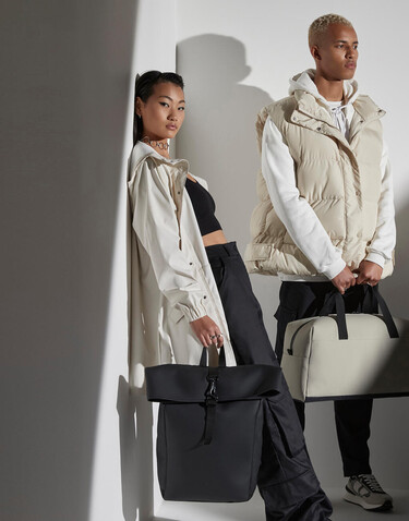 Bag Base Matte PU Rolltop Backpack, Black, One Size bedrucken, Art.-Nr. 977291010